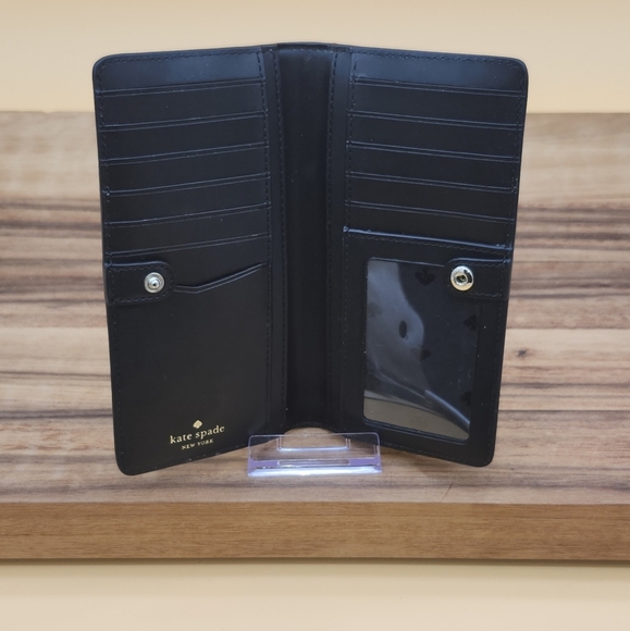 Kate Spade Black Snap Wallet, Like New - Picture 3 of 4